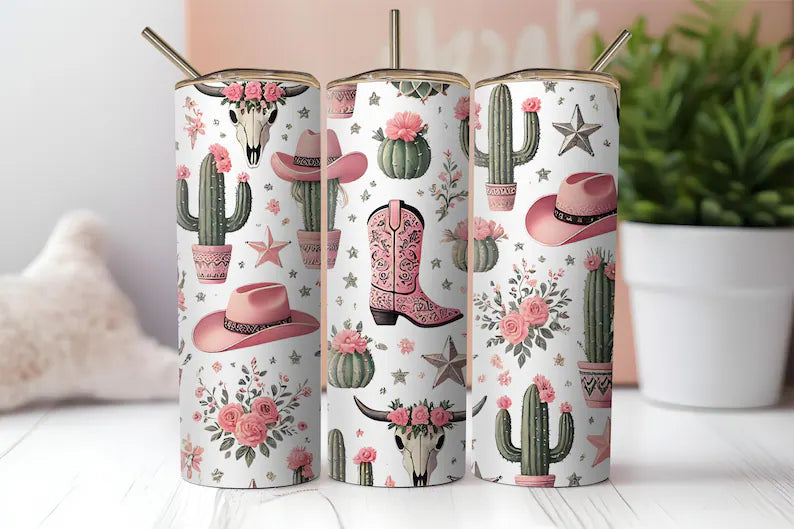 cactus boots 20oz tumbler