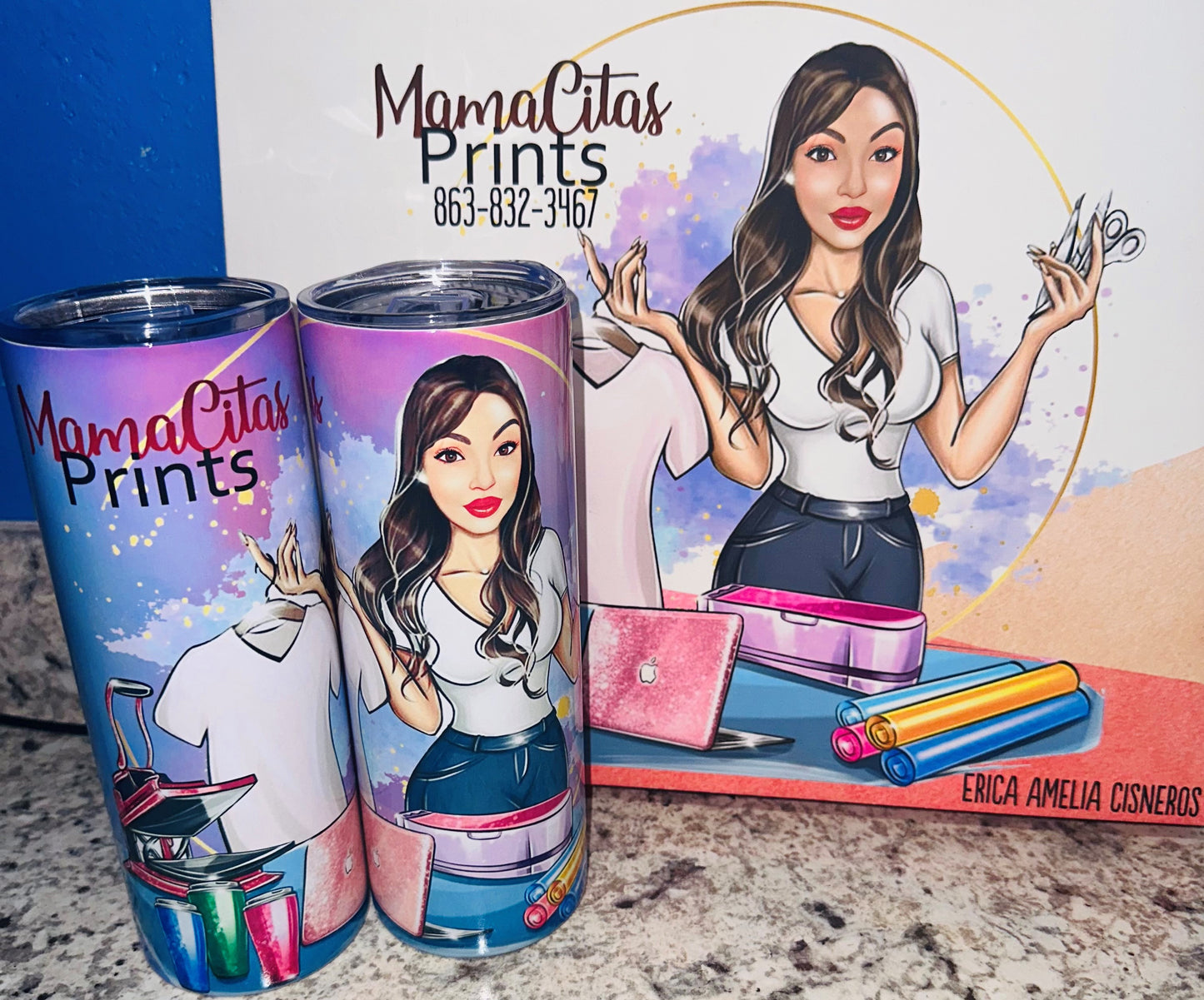 July2023 MamaCitas Prints Logo 20oz Tumbler