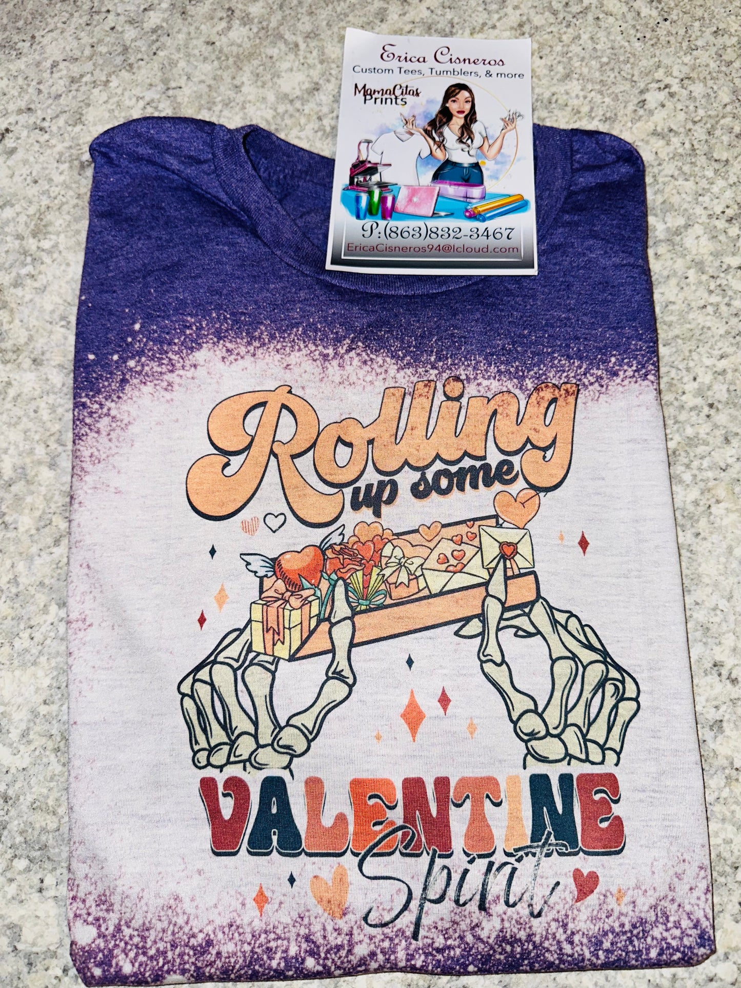 Rolling up some valentine spirit sublimation tee