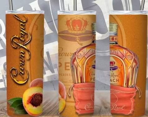 Crown Royal Peach 🍑  20oz tumbler