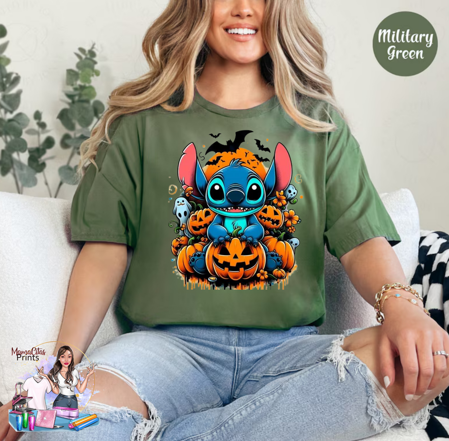 STITCH A LIL BATTY GRAPHIC TEE