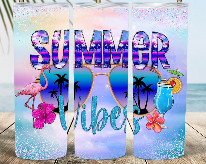 Summer vibes 20oz tumbler