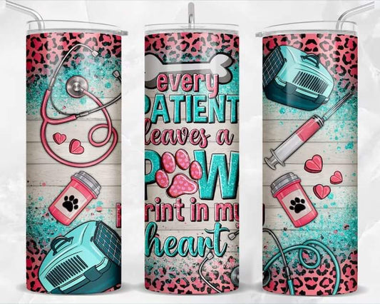 Paw print on my heart 🐾 20oz tumbler