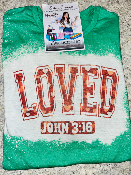 Loved John 3:16 sublimation tee