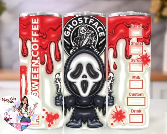 Ghostface 3D 20oz tumbler