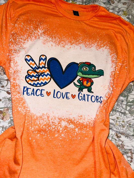 Peace ✌️ love ❤️ Gators 🐊 sublimation tee