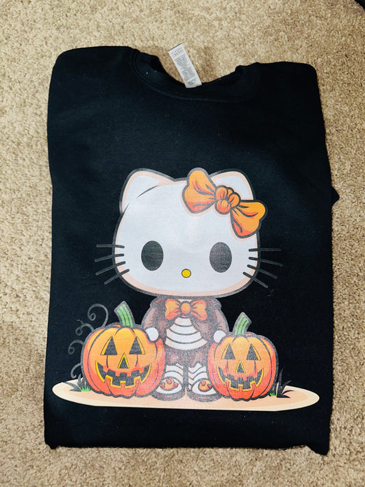 Halloween kitty Crewneck sweatshirt