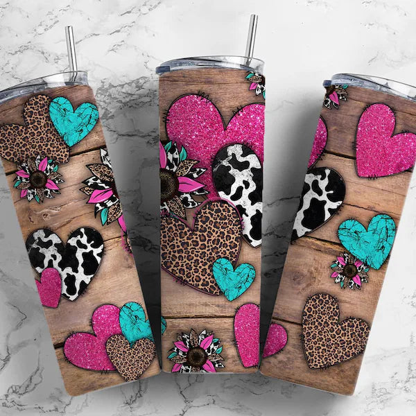 Valentine hearts 20oz tumbler