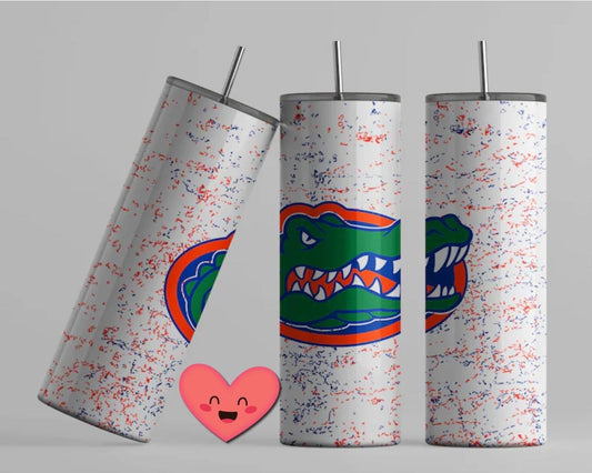 Gators paint splat 20oz tumbler