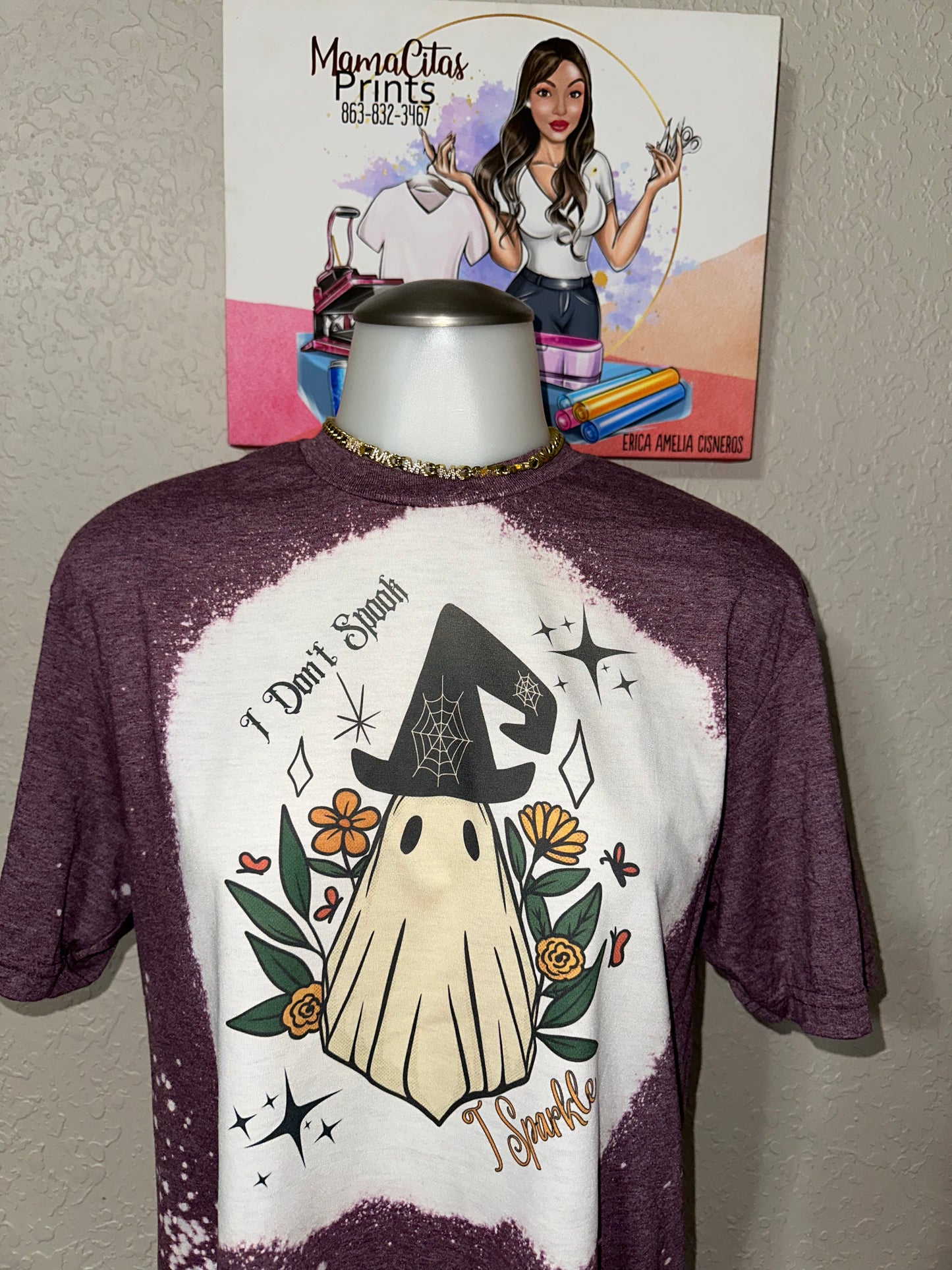 I don’t spook 👻 I sparkle ✨ sublimation tee