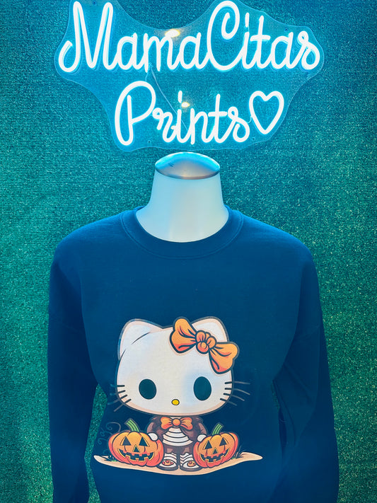 Halloween kitty Crewneck sweatshirt