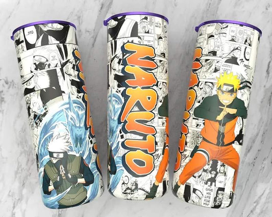 Newspaper style Naruto  20oz tumbler