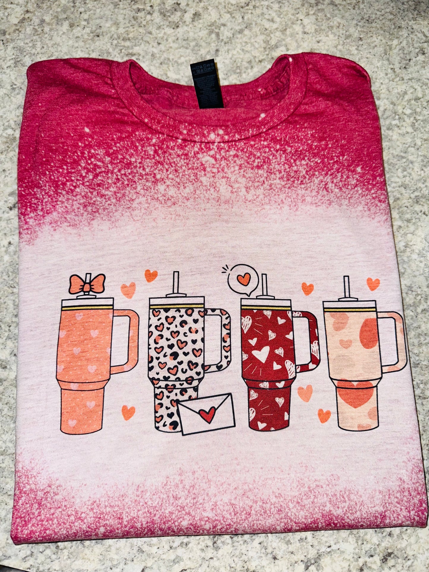 Valentine love cups sublimation tee