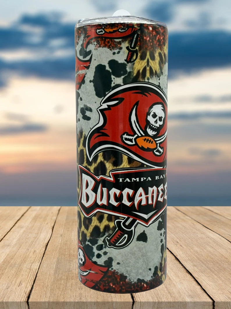 Cheetah Bucs 20oz tumbler