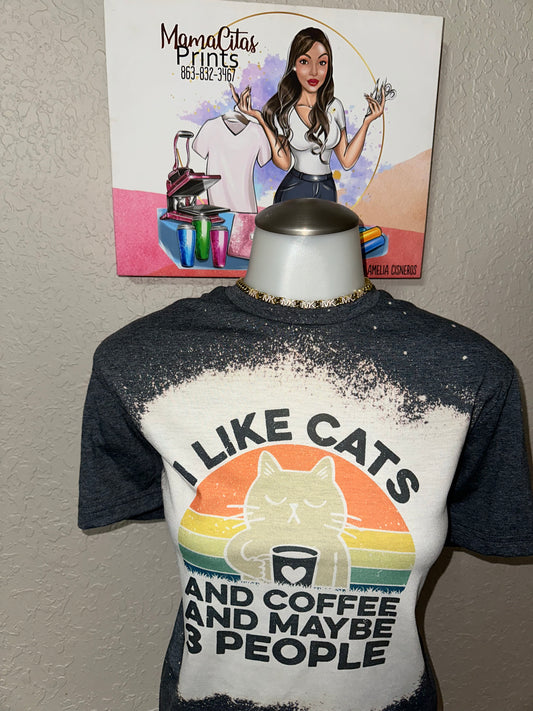 I like CATS 🐈‍⬛ COFFEE ☕️ and maybe 3 PEOPLE sublimation tee