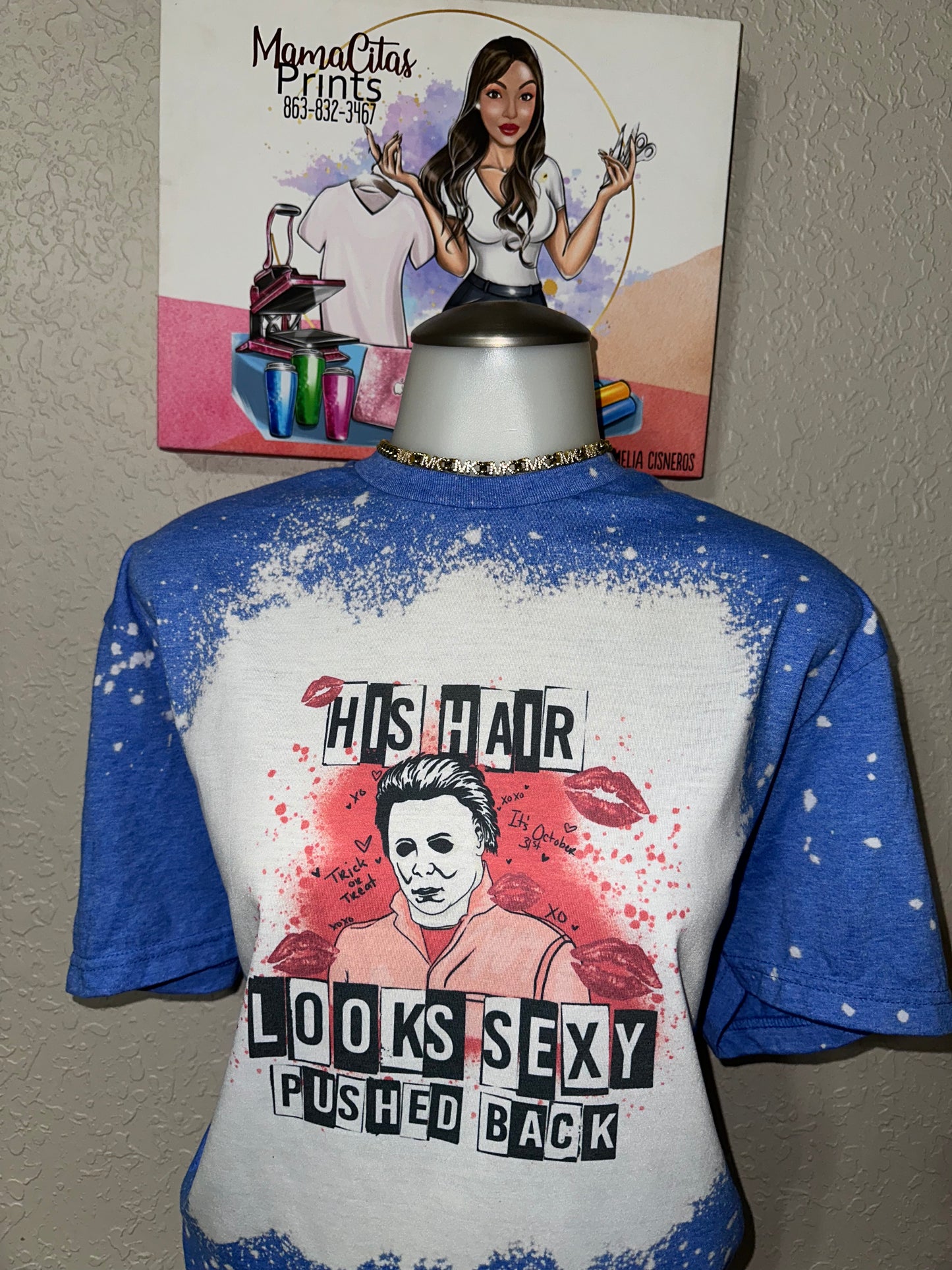 His hair looks sexy pushed back 💜 sublimation. Tee