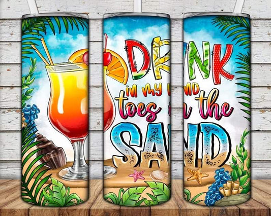 Toes in the sand  20oz tumbler