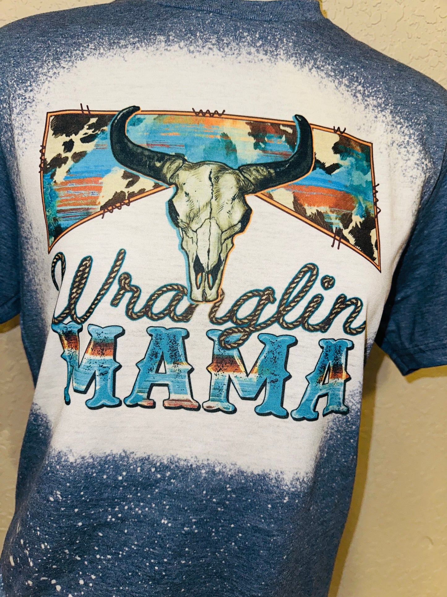 Wranglin mama sublimation tee