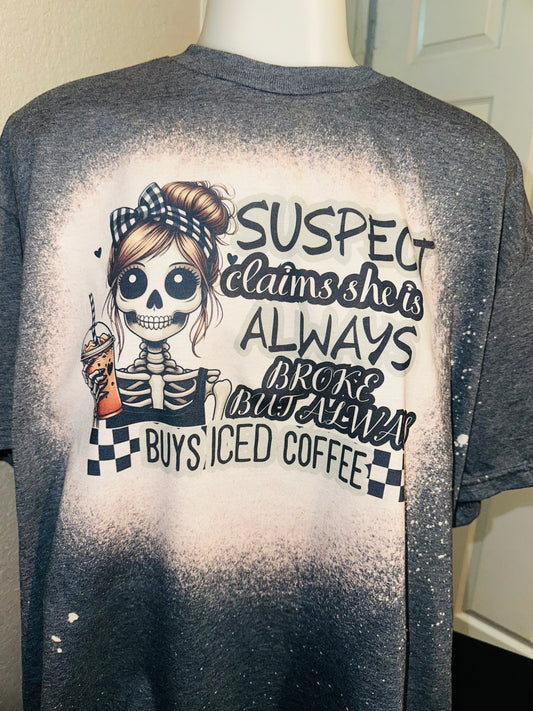 Suspect buys ice coffee
