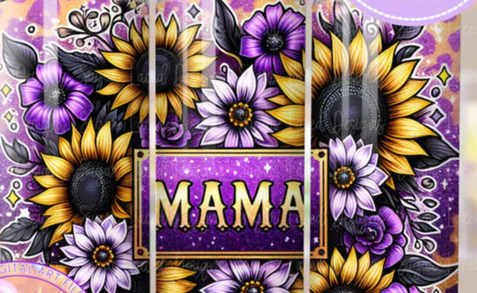 Purple mama sunflowers 20oz tumbler
