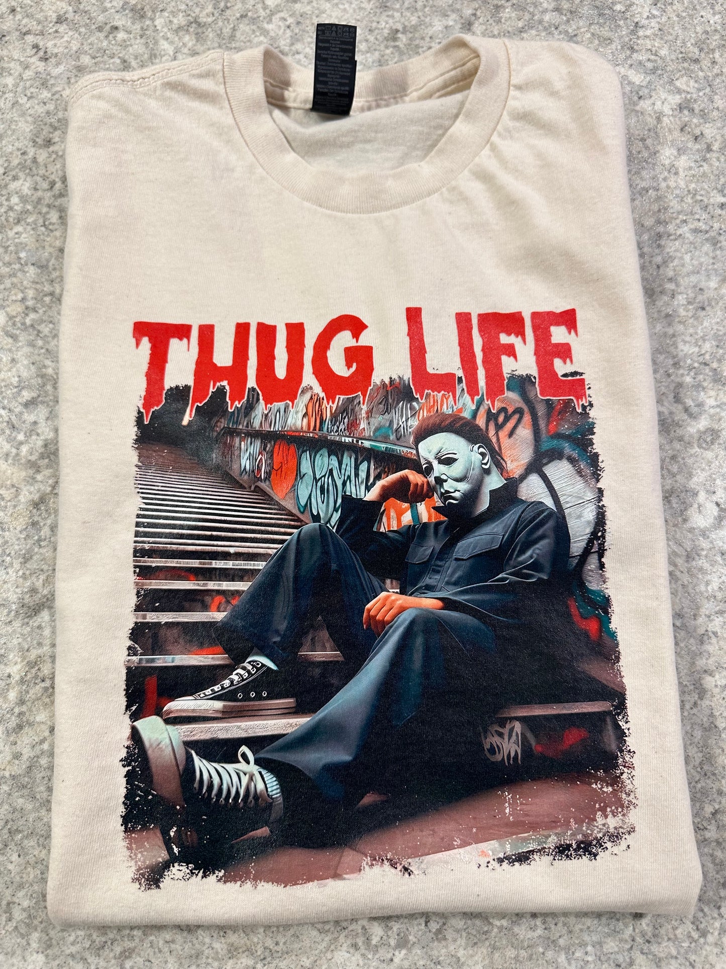 Thug life horror graphic tees