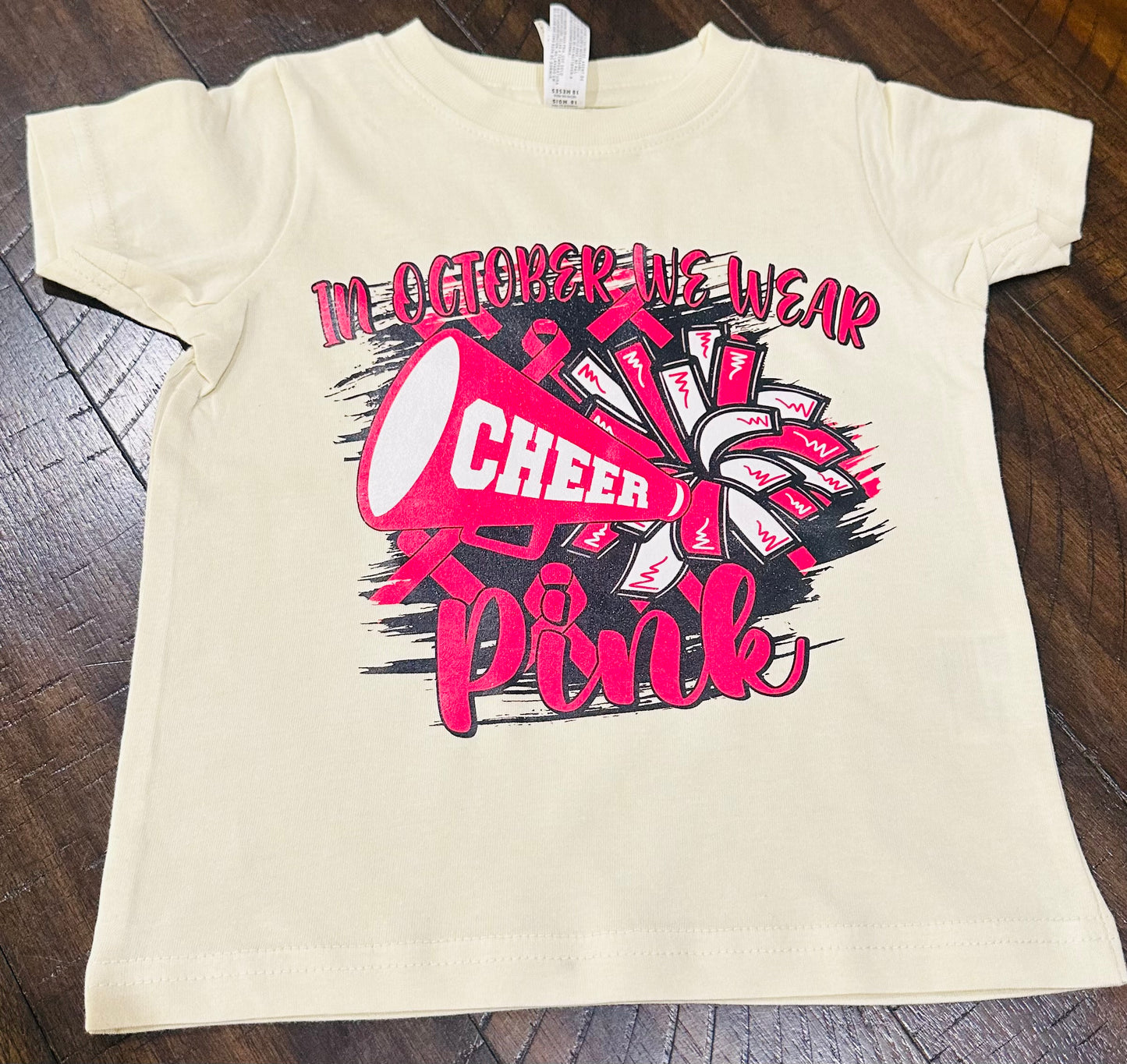 Cheer October awareness graphic tee