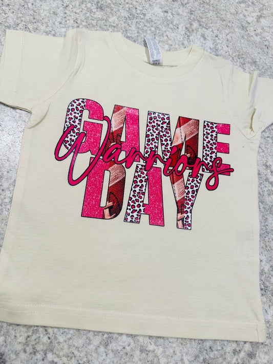 Game Day Warriors breast cancer awareness graphic tee