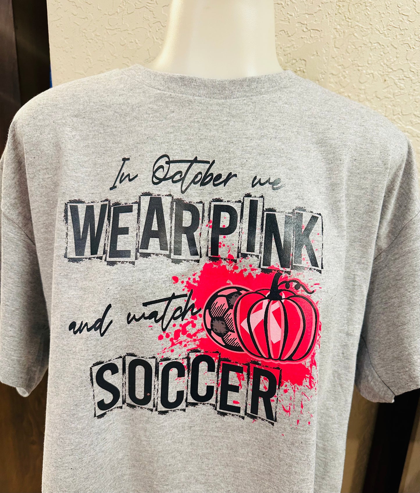 Watch soccer in October graphic tee