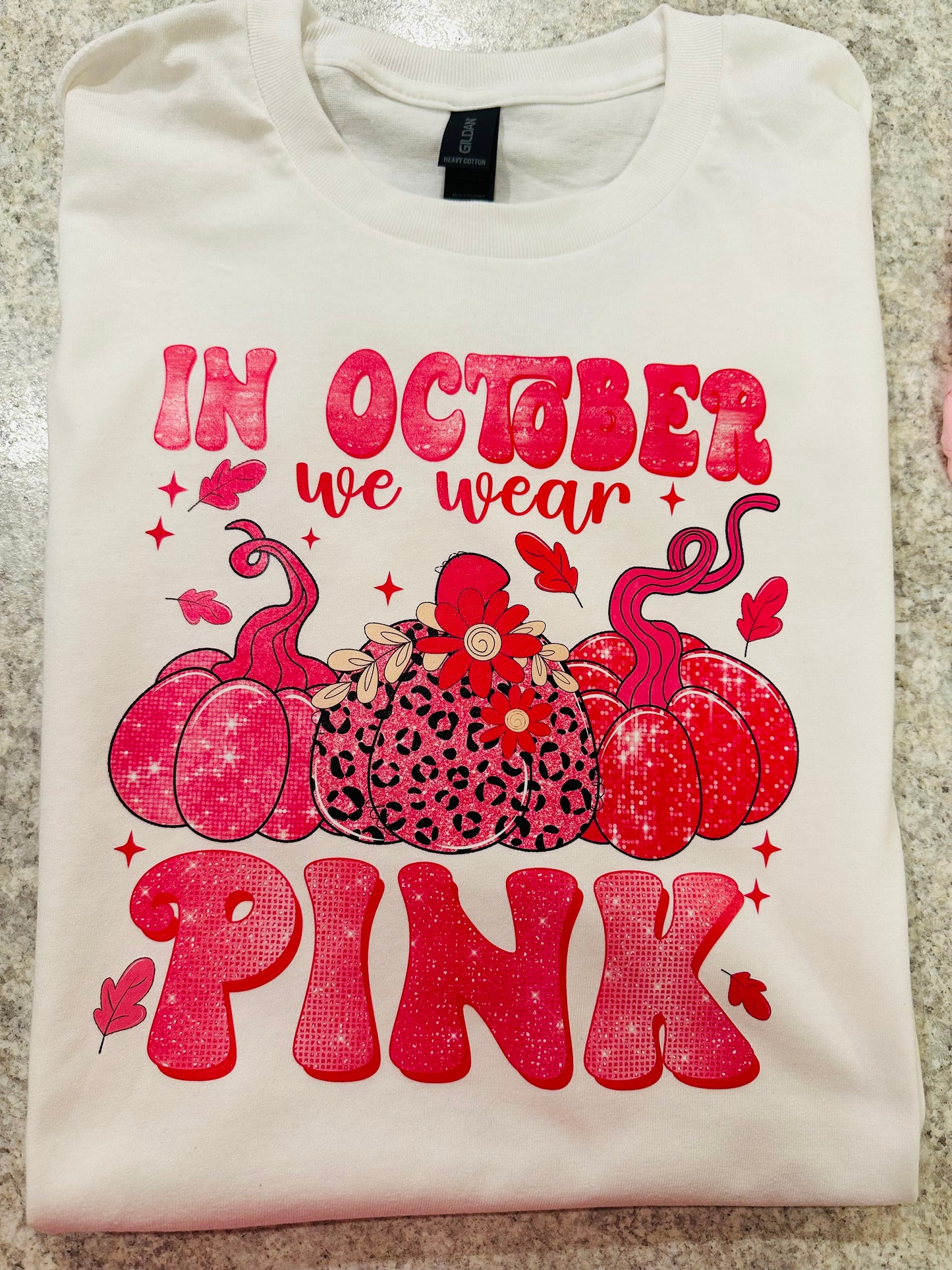 pumpkins breast cancer graphic tee