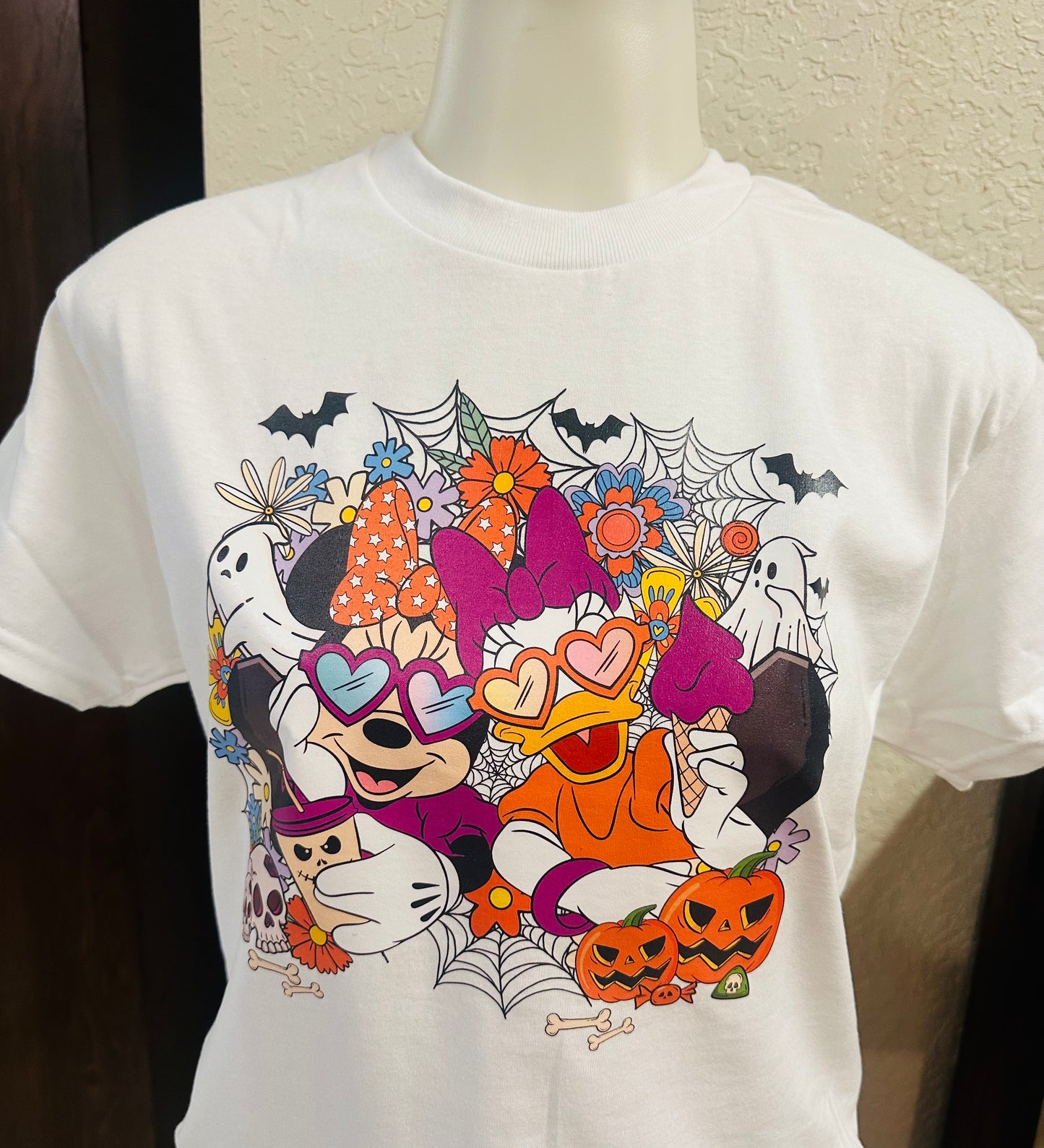 Spooky Minnie and daisy graphic tee