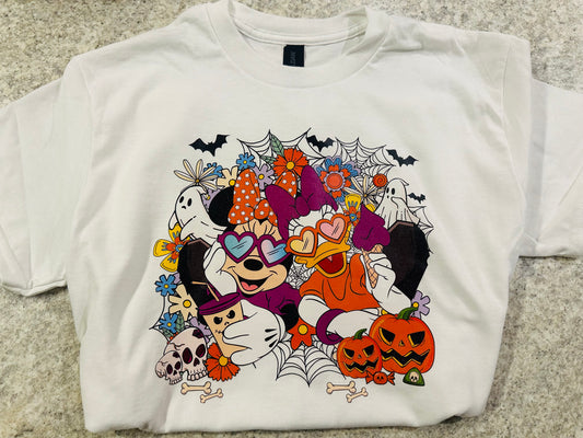 Spooky Minnie and daisy graphic tee