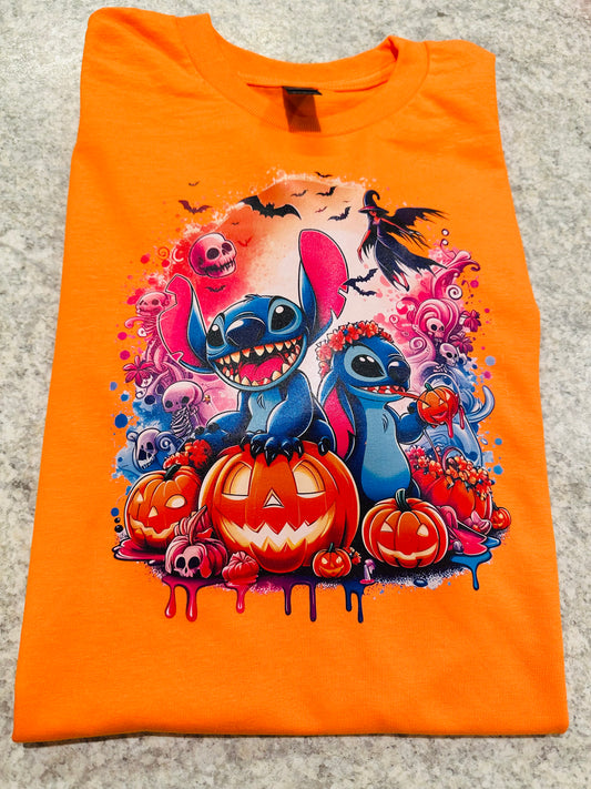 Stitch spooky graphic tee