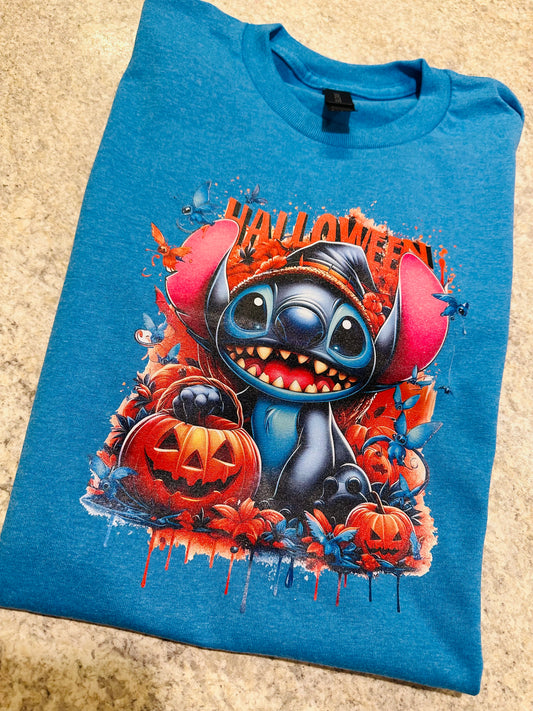 Stitch spooky graphic tee