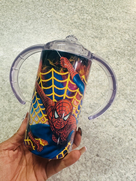 Spider man 🕷️ sippy with transition lid