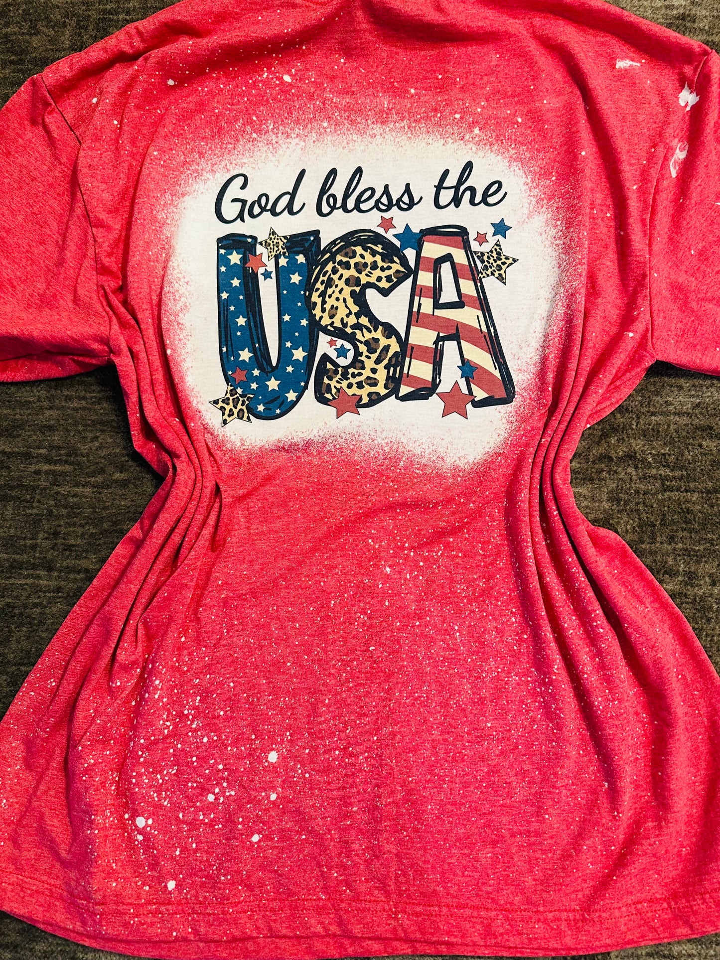 God bless the USA sublimation tee