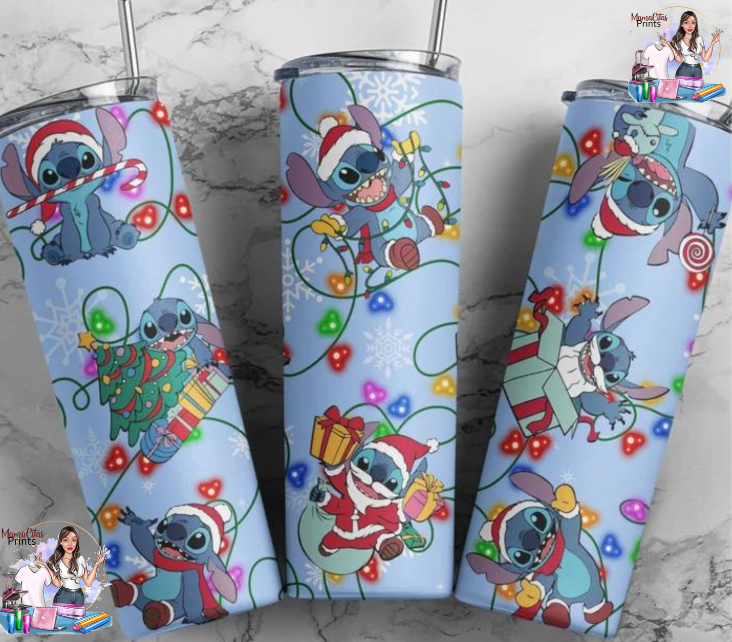 Light Up Stitch 20oz tumbler