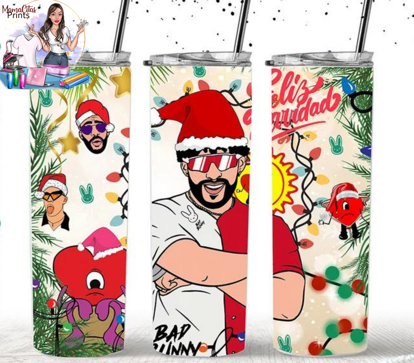 Feliz Navidad Bad Bunny 20oz Tumbler