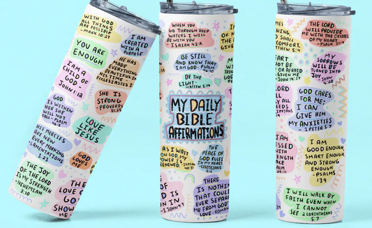 Daily Bible Affirmations 20oz tumbler