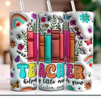 Teacher BOOKS 3D 20oz tumbler