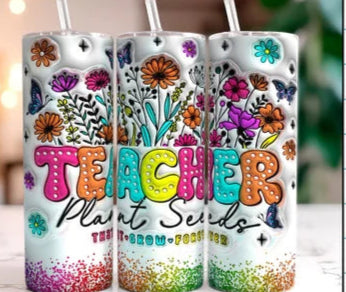 Teacher Plant Seeds 3D 20oz tumbler
