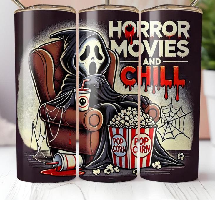 Horror Movies and chill 20oz tumbler