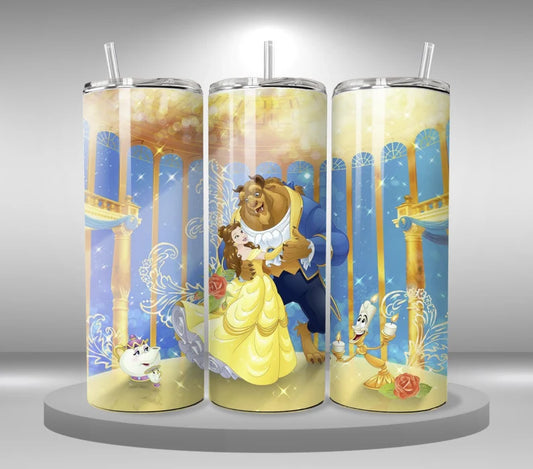 DANCING BELLE AND BEAST 20OZ TUMBLER