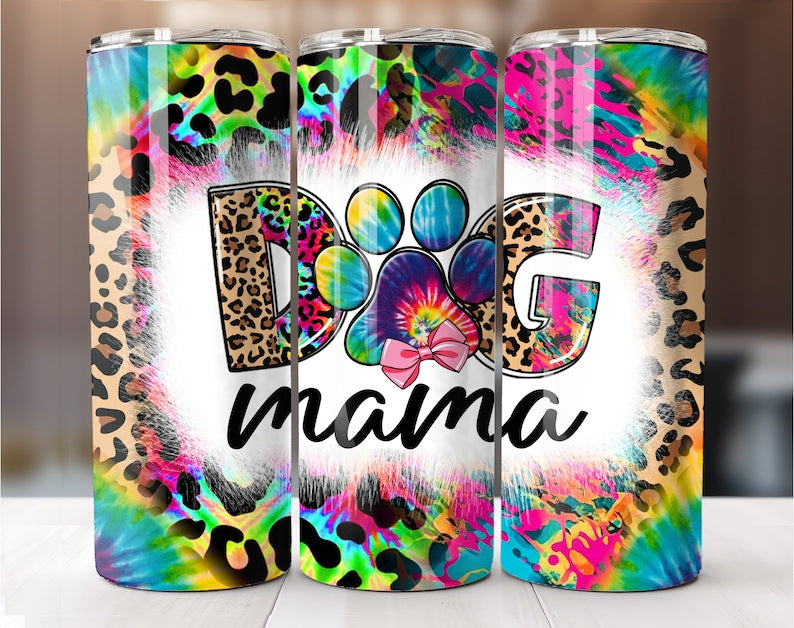 Dog Mama Neon 20oz tumbler