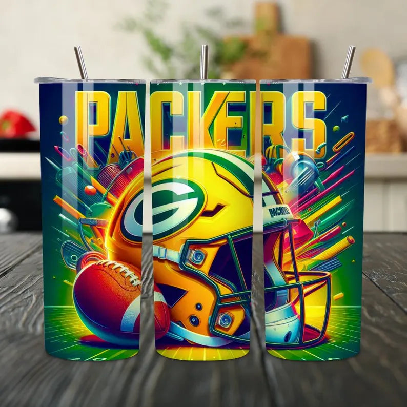 packers go Green Bay 20oz tumbler