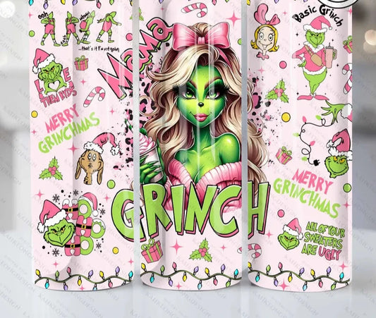 MAMA GRINCH PINK 20oz tumbler