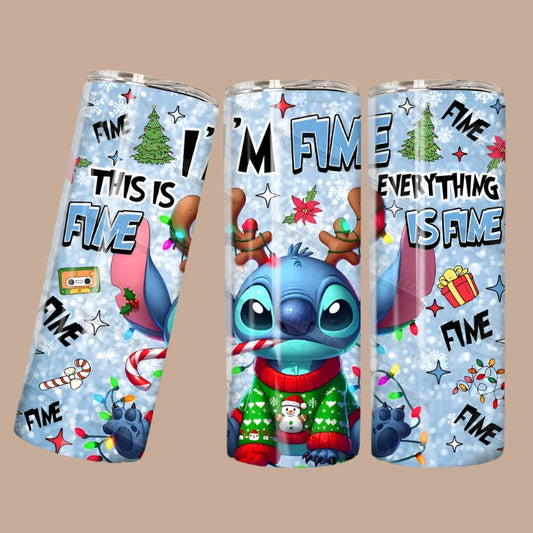 Stitch I'm fine 20oz tumbler