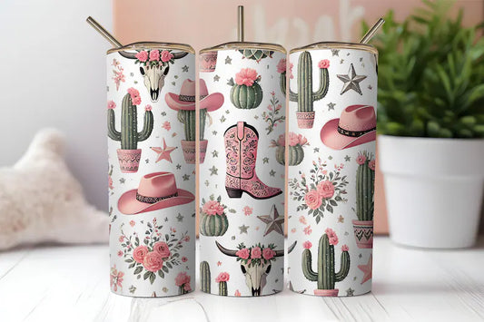 cactus boots 20oz tumbler