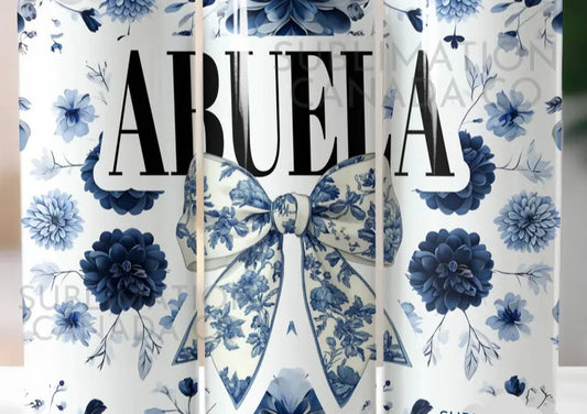 Abuela Blue BOW 20oz tumbler