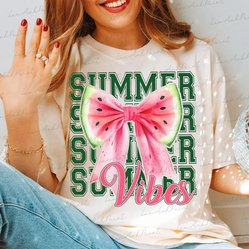 SUMMER VIBES WATERMELON GRAPHIC TEE