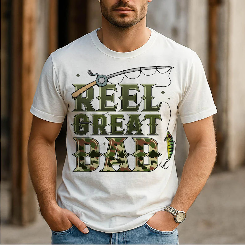REEL GREAT DAD GRAPHIC TEE